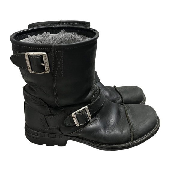 UGG Australia Rockville II Boots Black Rugged Leather Men’s Size 11 S/N 3040 - Picture 1 of 8